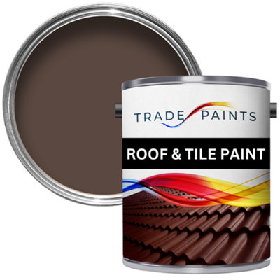 Trade Paints Roof & Tile Paint Brown 5L from B&Q