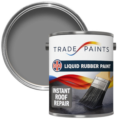 Trade Paints Liquid Rubber Grey Coating 5Kg Leakfix Instant Waterproof Roof Sealant For Leaks Cracks Roof Repairs from B&Q