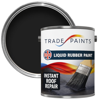 Trade Paints Liquid Rubber Black Coating 1Kg Leakfix Instant Waterproof Roof Repair Paint Sealant For Leaks Cracks Water Damage