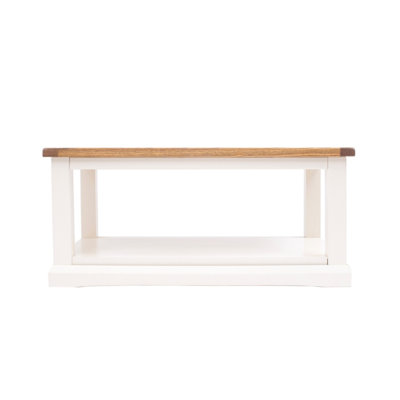 B&Q -  Consenza Off White Coffee Table With Shelf