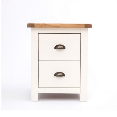 Cabinet Bits Lovere 2 Drawer Bedside Table Brass Cup Handle from B&Q