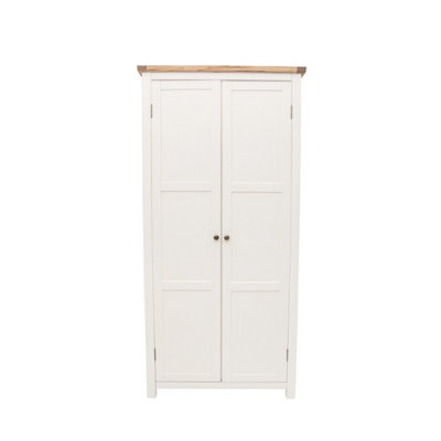 Cabinet Bits Lovere 2 Door Wardrobe Brass Knob White