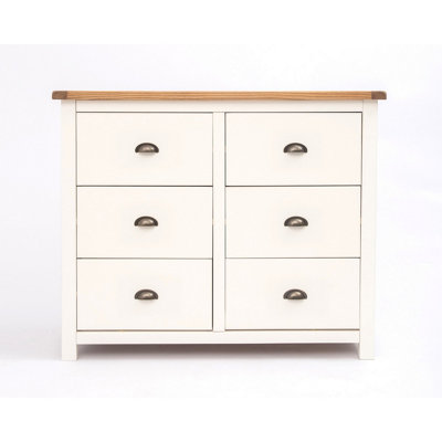 B&Q -  Lovere 6 Drawer Chest Of Drawers Brass Cup Handle