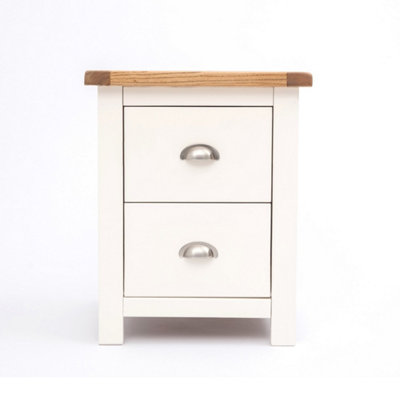 Cabinet Bits Lovere 2 Drawer Bedside Table Chrome Cup Handle from B&Q