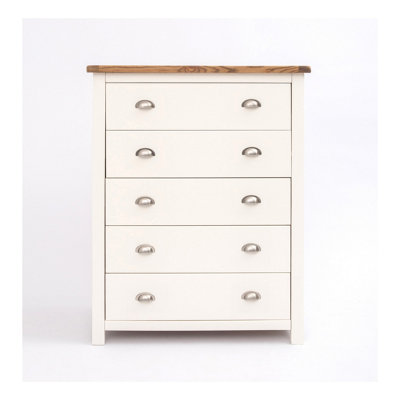 B&Q -  Lovere 5 Drawer Chest Of Drawers Chrome Cup Handle