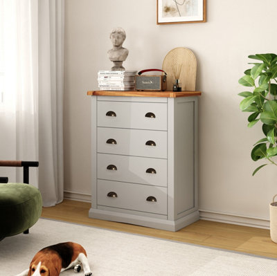Cabinet Bits Loreo 4 Drawer Chest Of Drawers Brass Cup Handle from B&Q