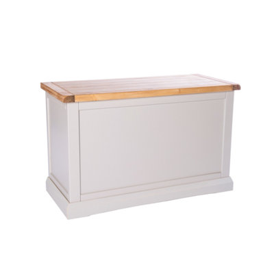 B&Q -  Loreo Light Grey Blanket Box Ottoman