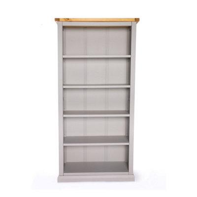 Cabinet Bits Loreo Bookcase 180X90x30cm Light/Grey