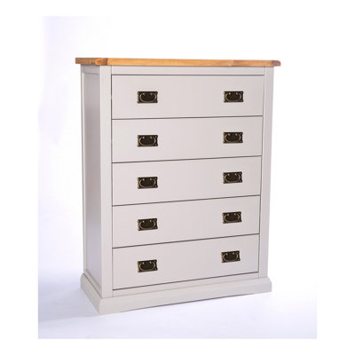 Cabinet Bits Loreo 5 Drawer Chest Of Drawers Bras Drop Handle Grey
