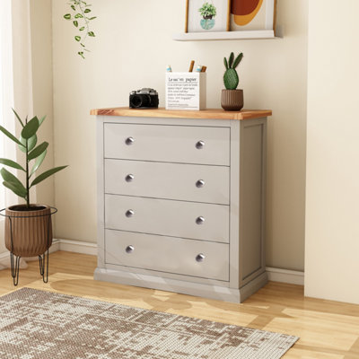 B&Q -  Loreo 4 Drawer Chest Of Drawers Chrome Knob