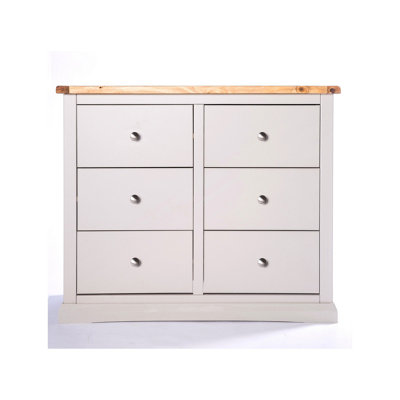 B&Q -  Loreo 6 Drawer Chest Of Drawers Chrome Knob