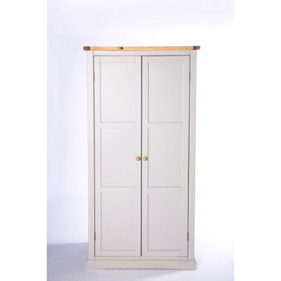 B&Q -  Loreo 2 Door Wardrobe Wood Knob