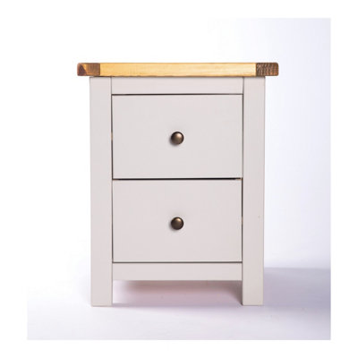 Cabinet Bits Argenta 2 Drawer Bedside Table Brass Knob from B&Q