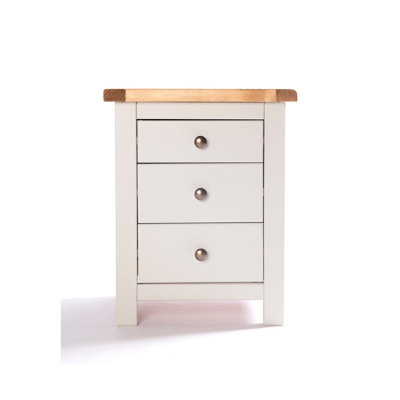 Cabinet Bits Argenta 3 Drawer Bedside Table Brass Knob from B&Q