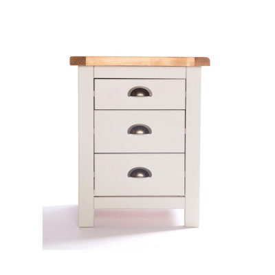 Cabinet Bits Argenta 3 Drawer Bedside Table Brass Cup Handle from B&Q