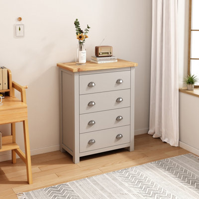 B&Q -  Argenta 4 Drawer Chest Of Drawers Chrome Cup Handle