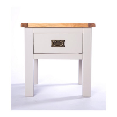Cabinet Bits Argenta 1 Drawer Side Table Brass Drop Handle Light/Grey