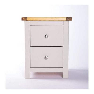 Cabinet Bits Argenta 2 Drawer Bedside Table Chrome Knob from B&Q