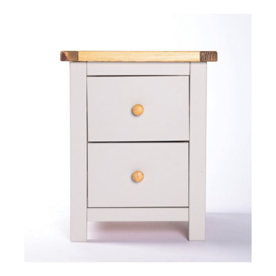 Cabinet Bits Argenta 2 Drawer Bedside Table Wood Knob from B&Q
