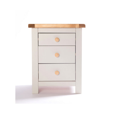 Cabinet Bits Argenta 3 Drawer Bedside Table Wood Knob from B&Q