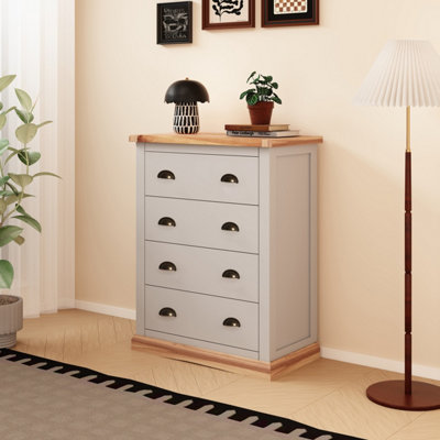 B&Q -  Bomporto 4 Drawer Chest Of Drawers Brass Cup Handle