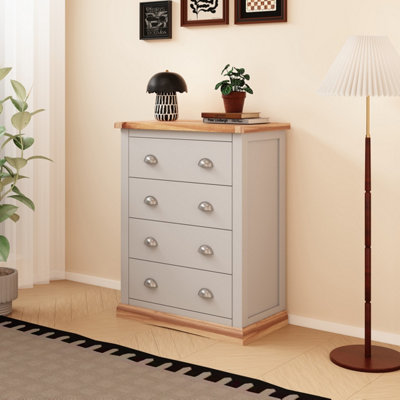 B&Q -  Bomporto 4 Drawer Chest Of Drawers Chrome Cup Handle