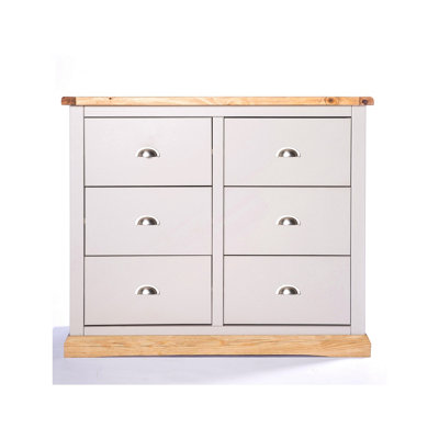 B&Q -  Bomporto 6 Drawer Chest Of Drawers Chrome Cup Handle
