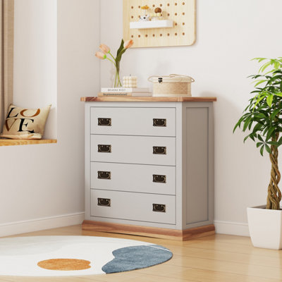 B&Q -  Bomporto 4 Drawer Chest Of Drawers Bras Drop Handle
