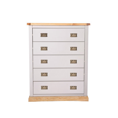 B&Q -  Bomporto 5 Drawer Chest Of Drawers Bras Drop Handle