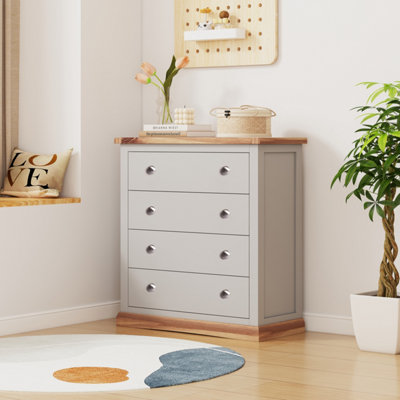 B&Q -  Bomporto 4 Drawer Chest Of Drawers Chrome Knob