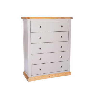 B&Q -  Bomporto 5 Drawer Chest Of Drawers Chrome Knob