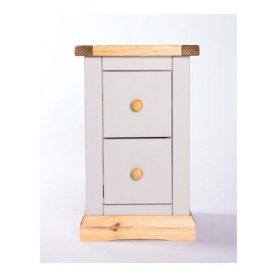 Cabinet Bits Unisex Light Grey Bomporto Drawer Petite Bedside Table In Size 2 - Image 4