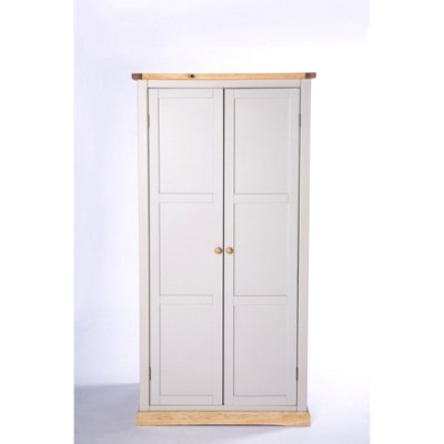 B&Q -  Bomporto 2 Door Wardrobe Wood Knob