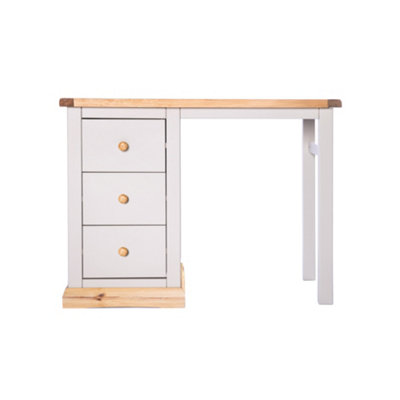 B&Q -  Bomporto 3 Drawer DeskDressing Table Wood Knob