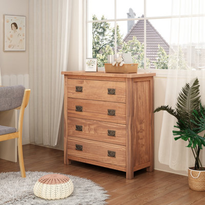 B&Q -  Padua 4 Drawer Chest Of Drawers Bras Drop Handle