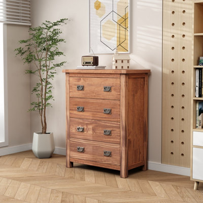 B&Q -  Padua 4 Drawer Chest Of Drawers Bras Drop Handle