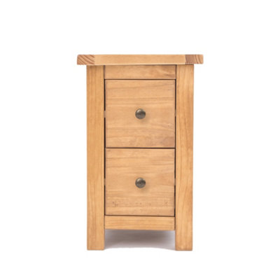 B&Q -  Lugo 2 Drawer Petite Bedside Table Brass Knob