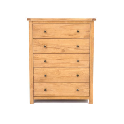 Cabinet Bits Lugo 5 Drawer Chest Of Drawers Brass Knob from B&Q