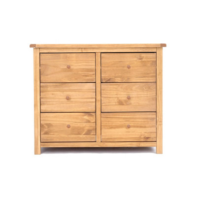 B&Q -  Lugo 6 Drawer Chest Of Drawers Wood Knob