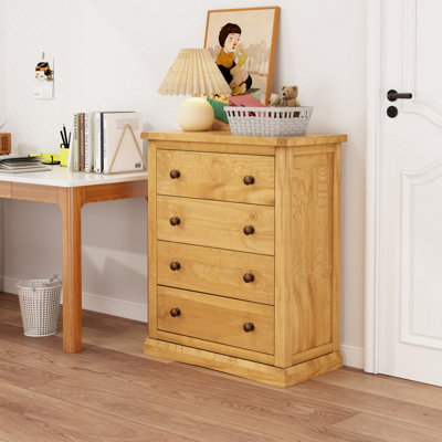 B&Q -  Lucca 4 Drawer Chest Of Drawers Brass Knob