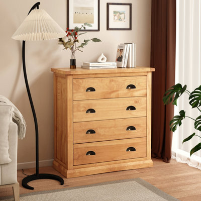 Cabinet Bits Lucca 4 Drawer Chest Of Drawers Brass Cup Handle Light