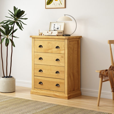 Cabinet Bits Lucca 4 Drawer Chest Of Drawers Brass Cup Handle Light