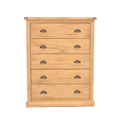 Cabinet Bits Lucca 5 Drawer Chest Of Drawers Brass Cup Handle Light