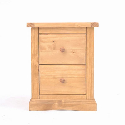 Cabinet Bits Light/Brown Lucca 2 Drawer Bedside Table - Image 4