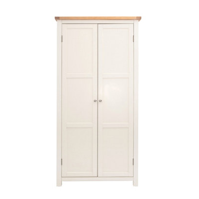 Cabinet Bits Maggiori 2 Door Wardrobe Chrome Knob White