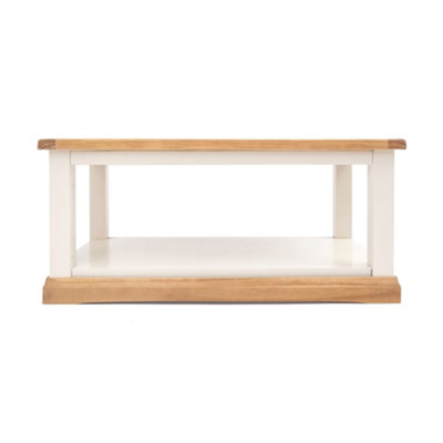 B&Q -  Trevi Off White Coffee Table With Shelf