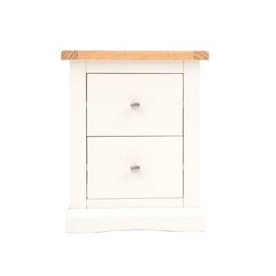 B&Q -  Castelli 2 Drawer Bedside Table Chrome Knob