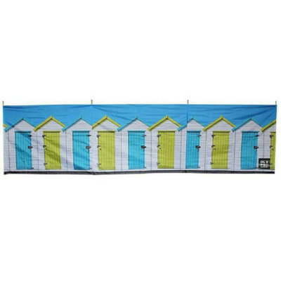 Olpro Beach Huts 4 Pole Compact Windbreak (Steel Poles) from B&Q