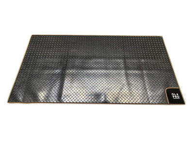 Olpro Black/Orange Awning Tunnel Mat 1500Mm X 800Mm Rubber Checker Board With Edge Trim