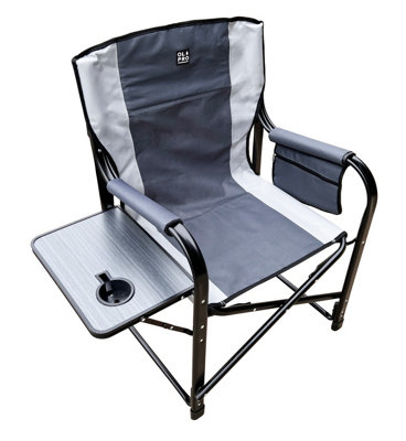 B&Q -  Outdoor Leisure Products Directors Camping Chair With Side Table
